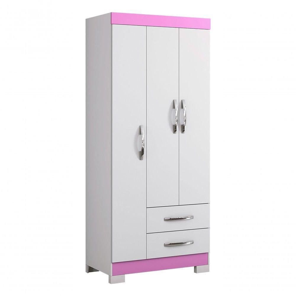 Guarda-roupa 3 Portas Nazta Rosa - Moveisaqui