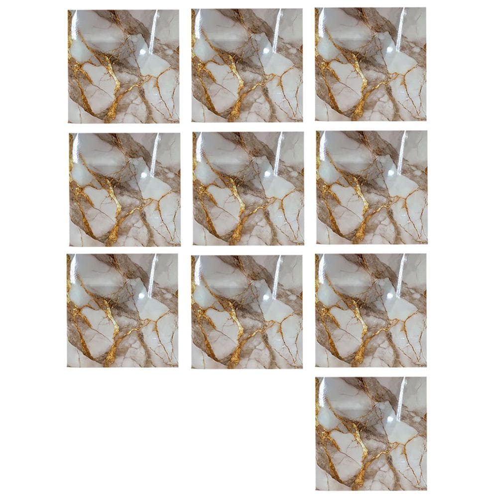 Placa Adesiva Marmore 3D Kit 10 uni Papel de Parede Autocolante Obra Reforma Quarto Sala Cozinha Ambiente Moderno