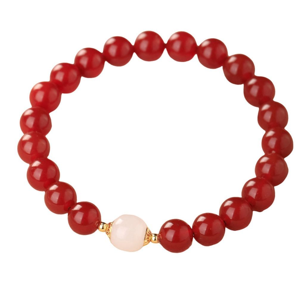 Pulseira de ágata natural e jade hetiana para mulheres