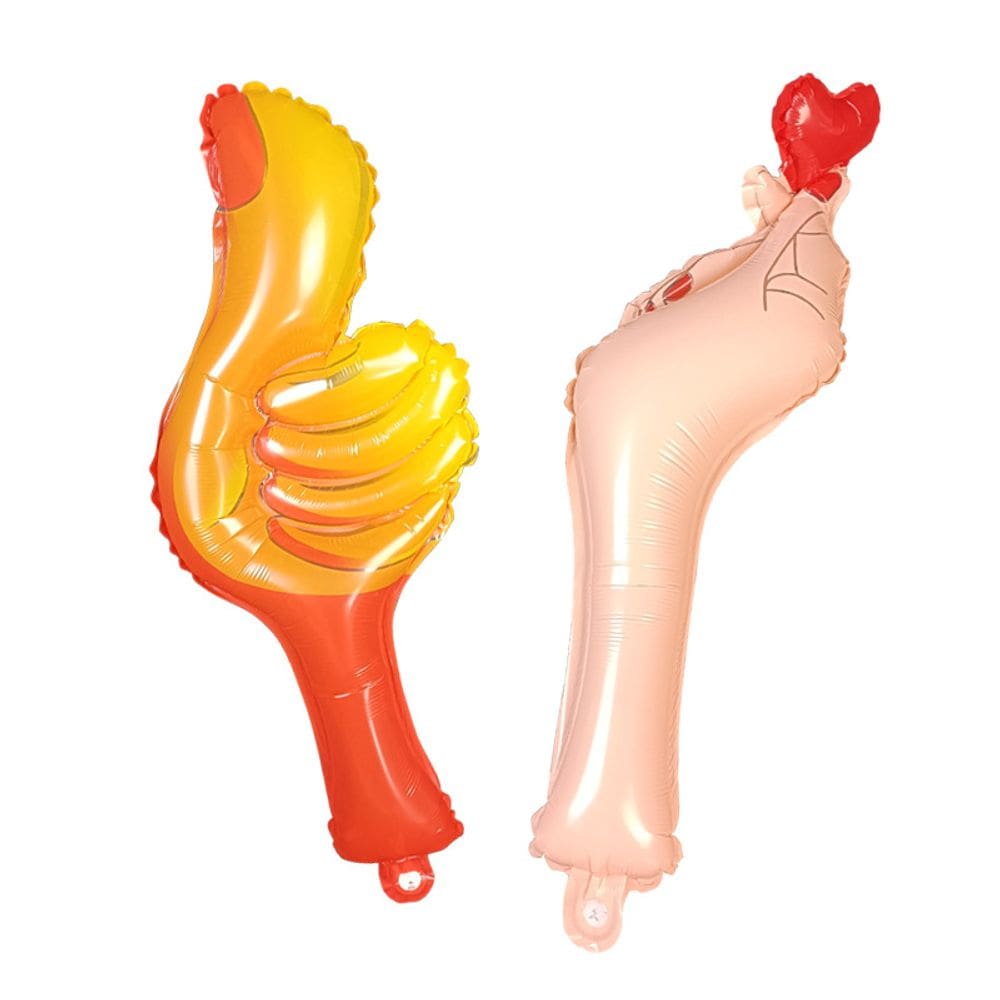 Conjunto de balões metalizados Thumbs Up & Heart Hand 26x60cm (2 unidades)