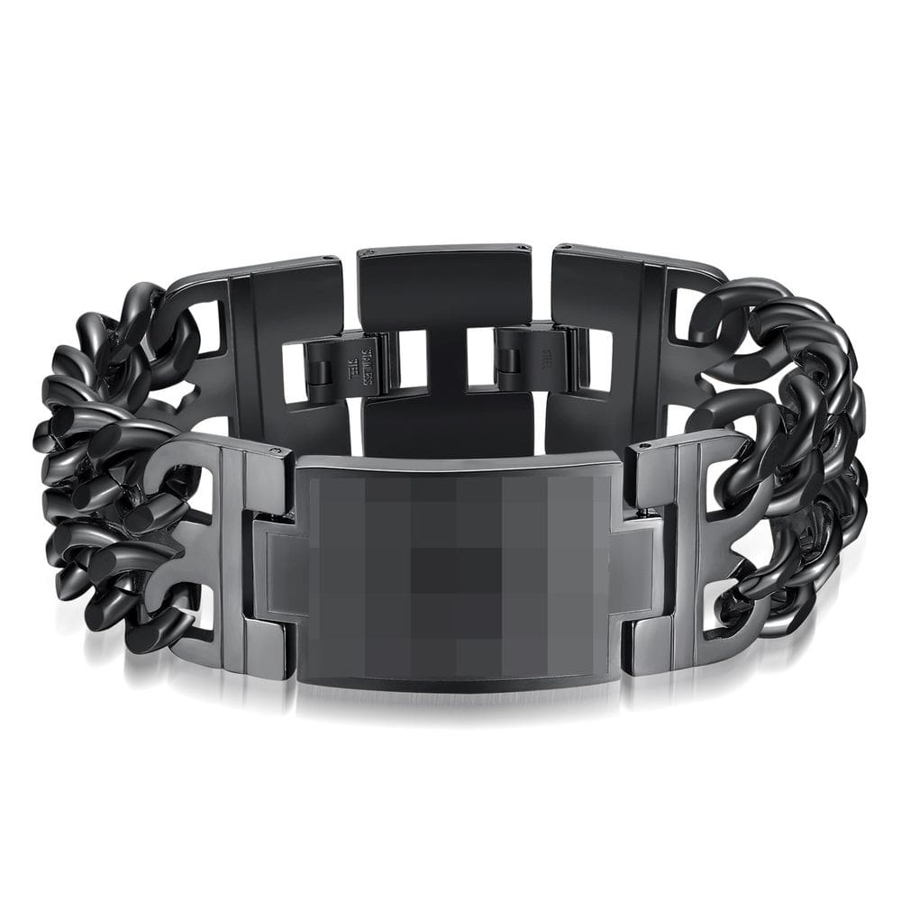 Pulseira masculina Punk em aço inoxidável Bold Chain 21cm