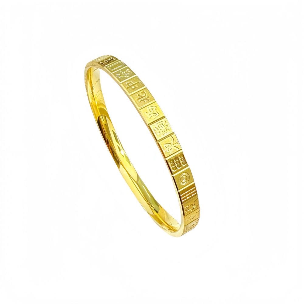 Pulseira Gold Placer em estilo chinês para mulheres