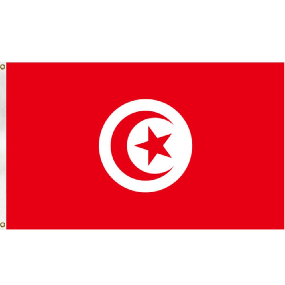 Bandeira Nacional da Tunísia 150x90cm - 100% poliéster durável