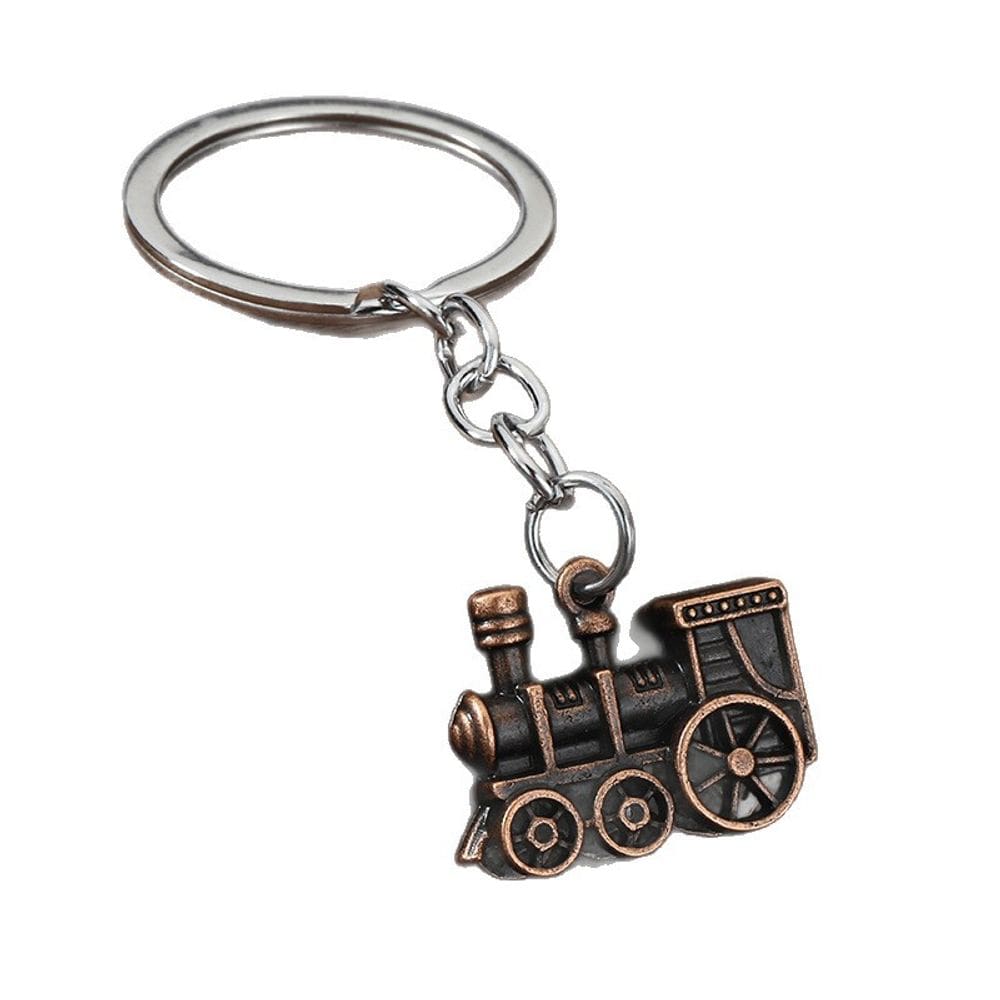 Chaveiro de locomotiva a vapor vintage com design de trem retrô