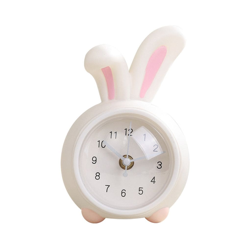 Despertador e banco de dinheiro com design fofo de coelho de desenho animado