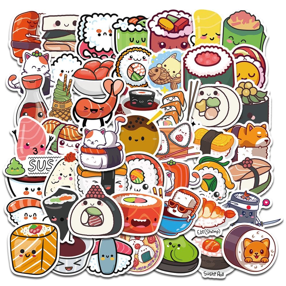 Adesivos Retro Japanese Style Vintage Manga Kawaii x50