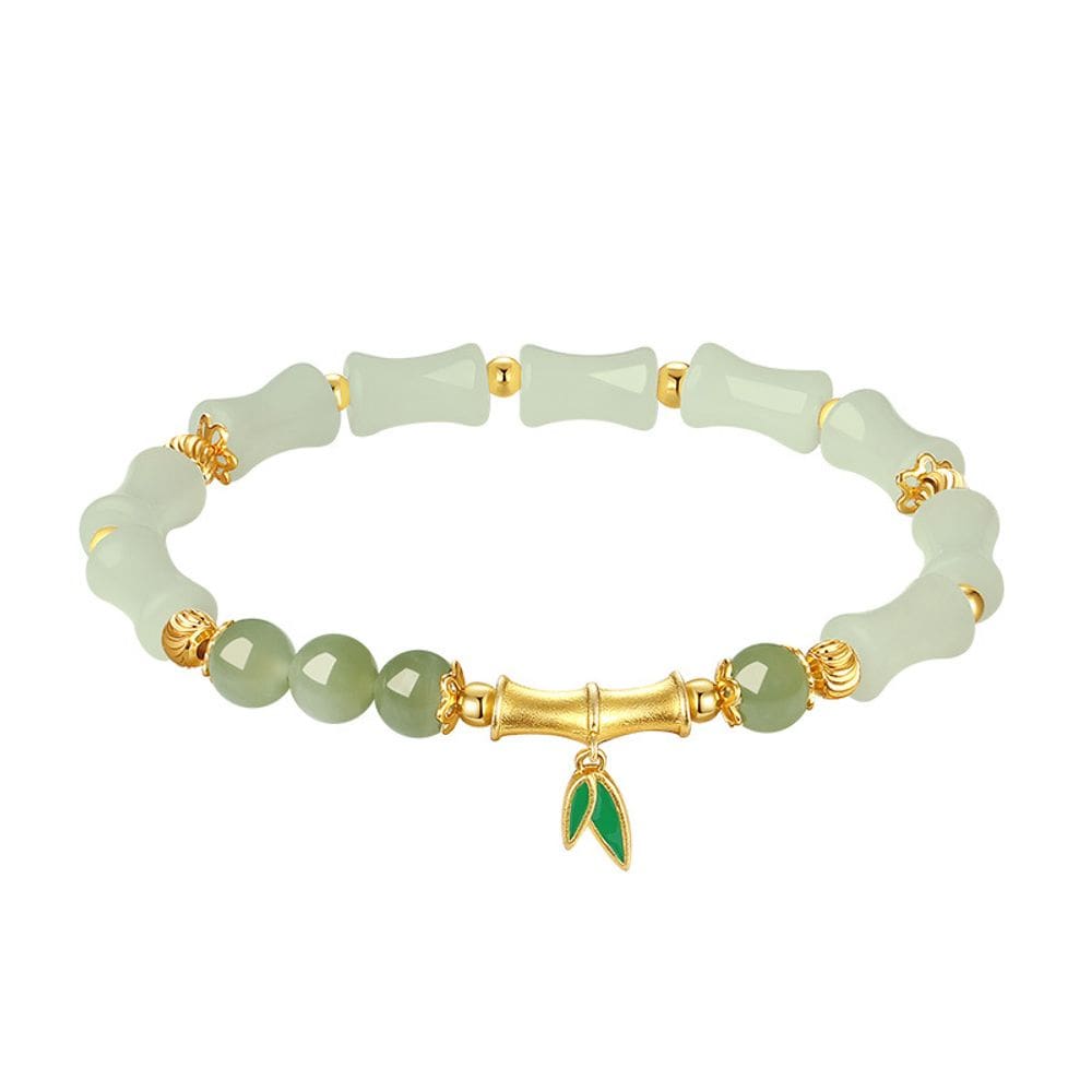 Pulseira S925 em prata e nefrite em jade para mulheres