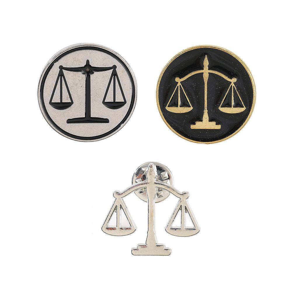 Conjunto de broches Scales of Justice Creative Alloy Balance