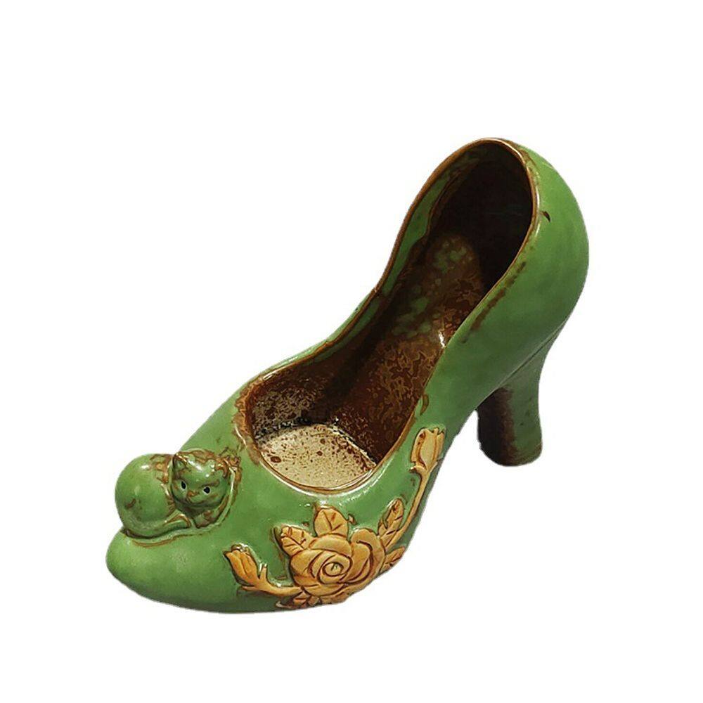Flowerpot Creative Ceramic High Heel Shoe Plant Plant Pote de 17 cm