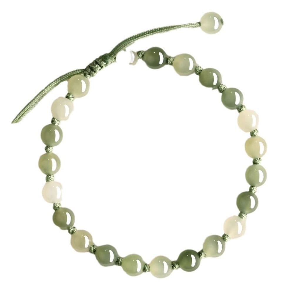 Pulseira Nephrite Jade para mulheres, miçangas de 6 mm, verde gradiente
