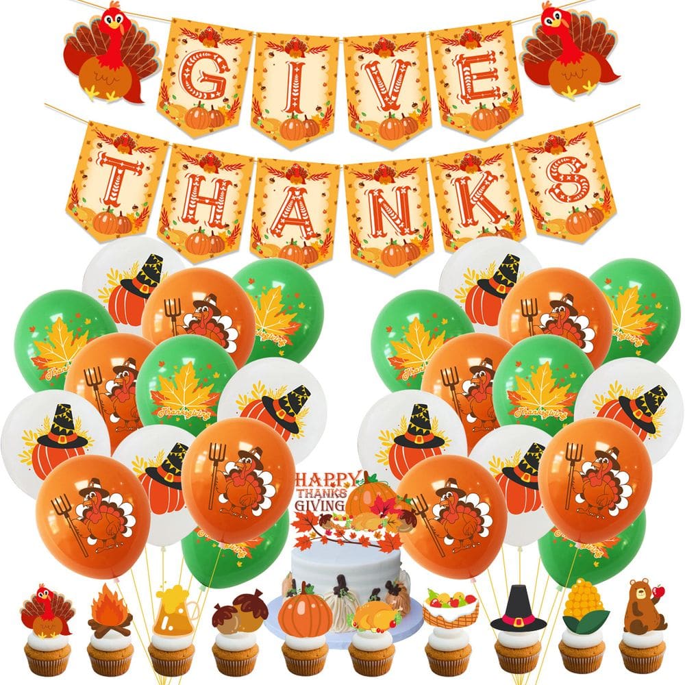 Kit de decoração de festa de Ação de Graças, agradeça 36 unidades