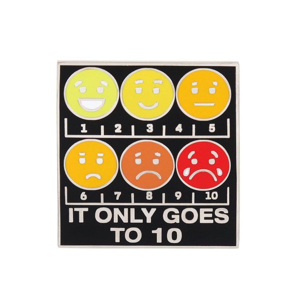 Broche Pin Funny Pain Scale 1—10 Emoji Faces Enamel Bad
