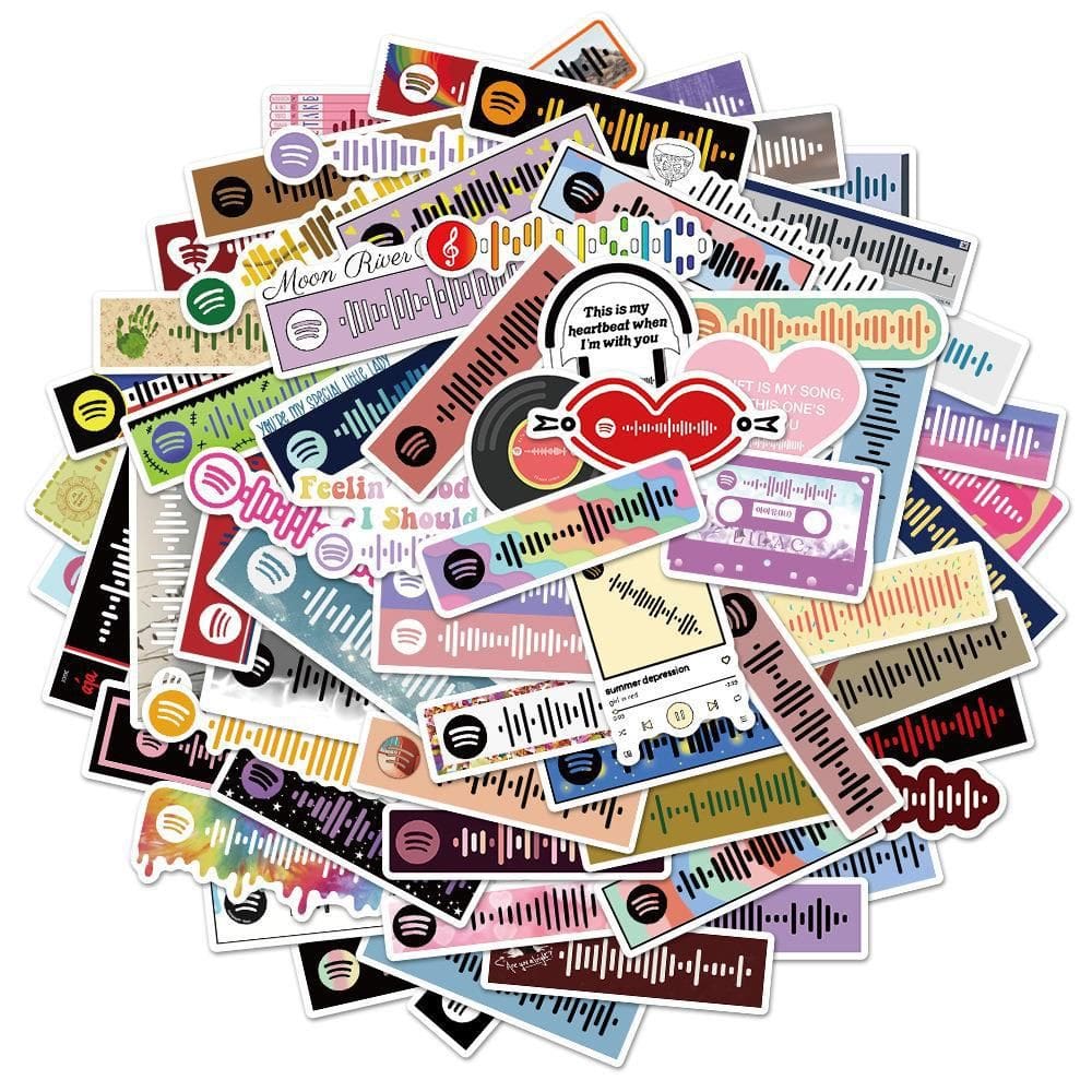 Conjunto de adesivos Retro Rock Musician, baterista de vinil, 50 unidades