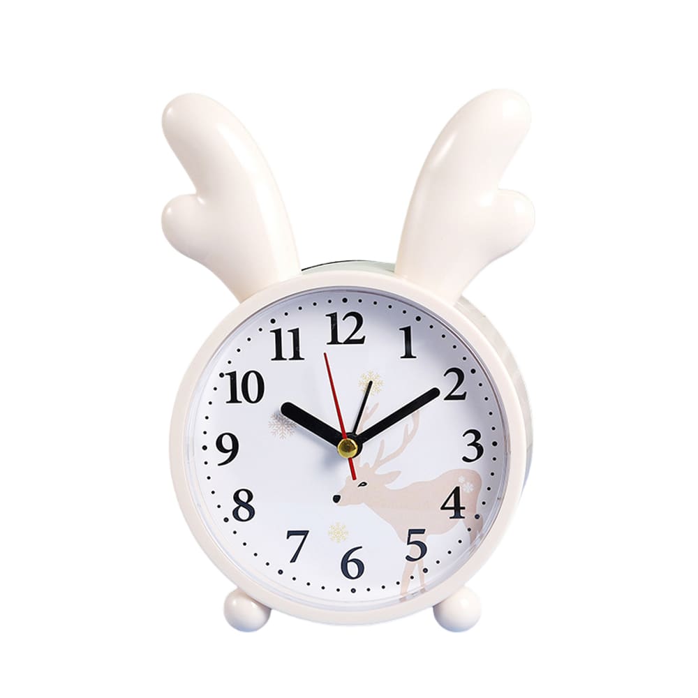 Despertador Cute Cartoon Reindeer Antler Silent Movement
