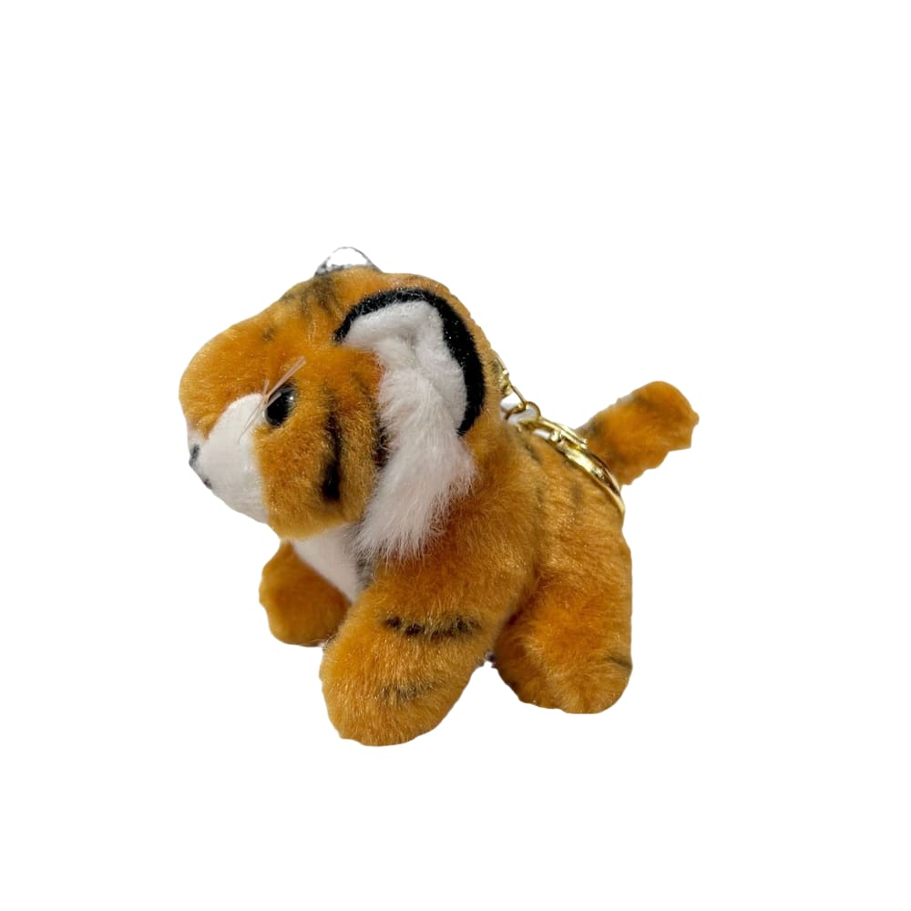 Chaveiro Plush Tiger Cute Mini Tiger Plush Doll Amarelo de 10 cm