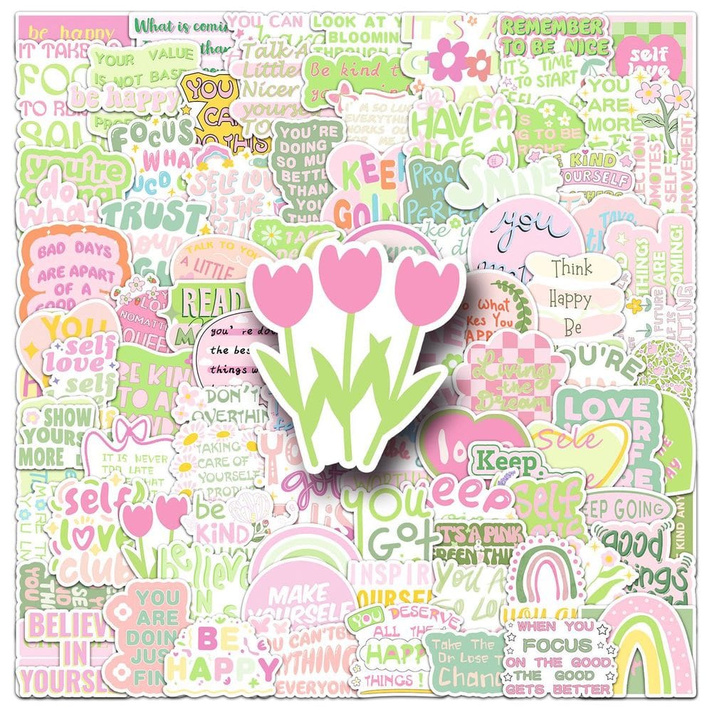 Adesivos Inspirational Quote 100 unidades Motivational Positive