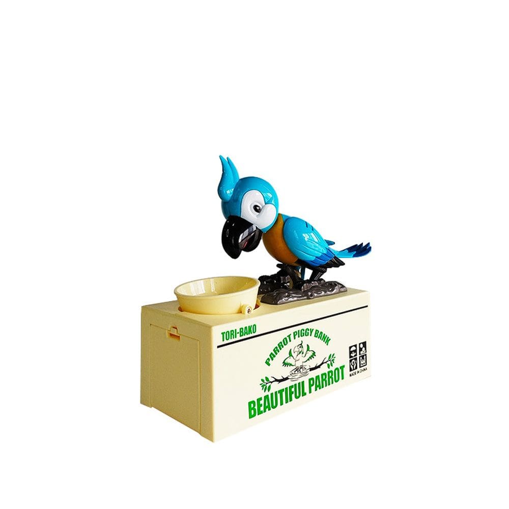 Coin Bank Funny Parrot Electric Home Cofrinho para crianças