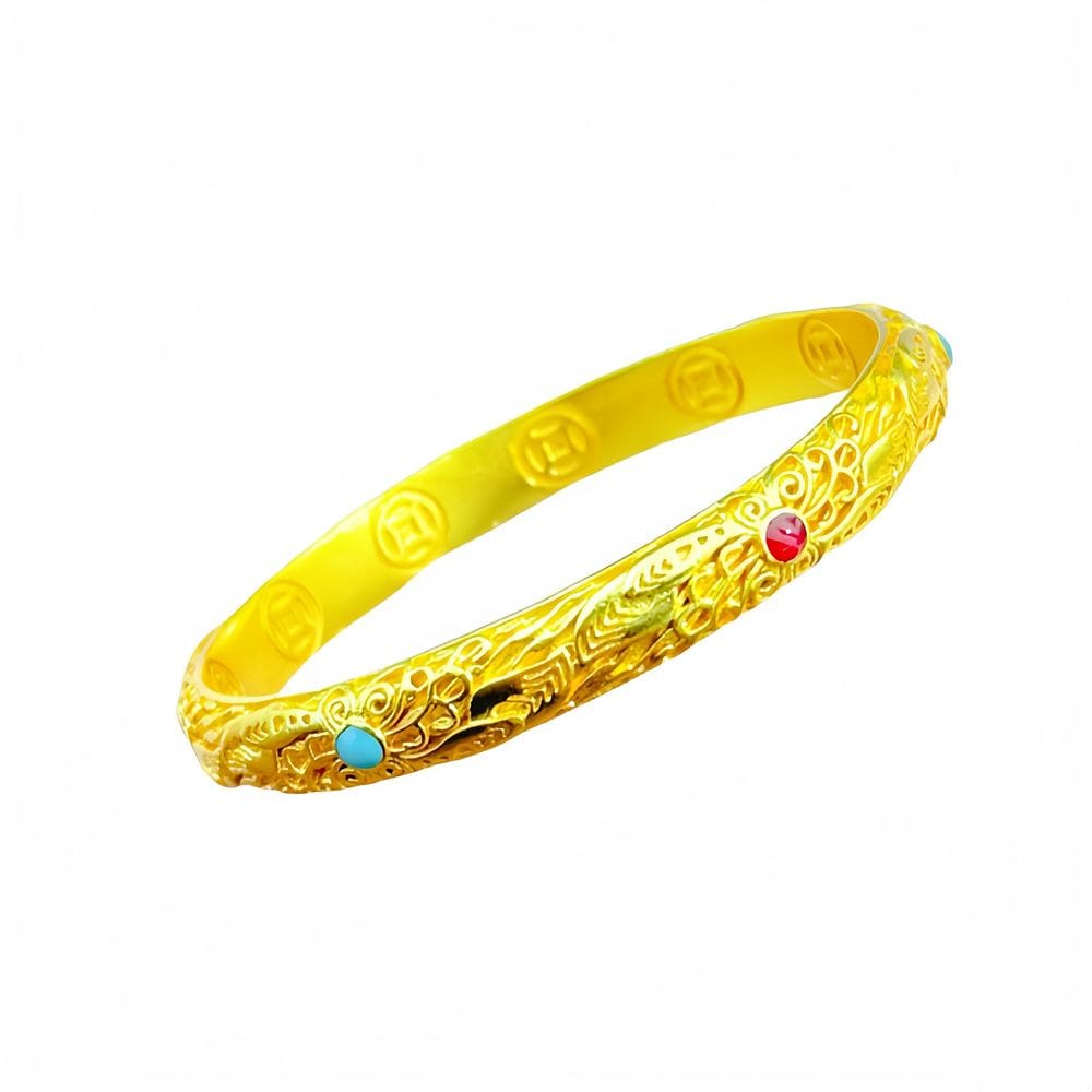 Pulseira Gold Placer Palace Style Queen Coin para mulheres