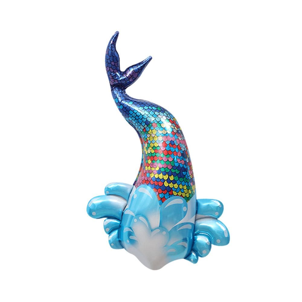 Balão metalizado Mermaid Tail 43x31 polegadas iridescente para festa