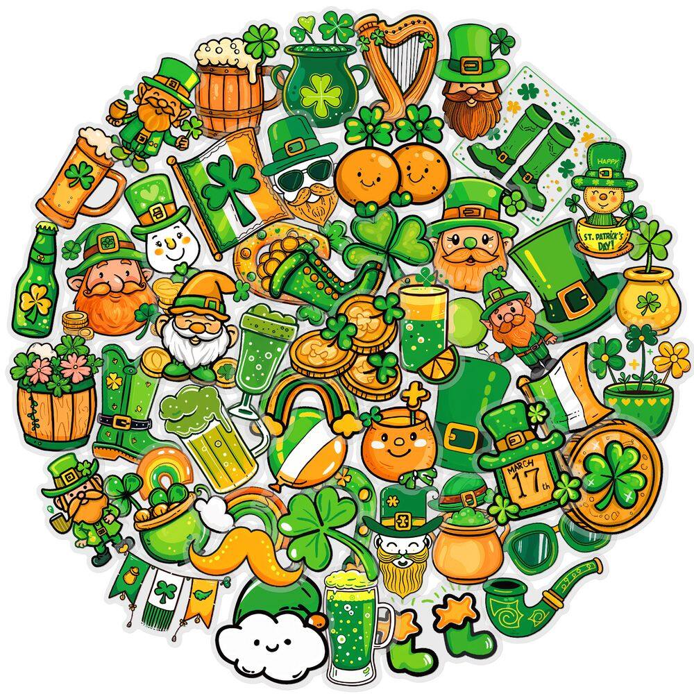 Adesivos Autumn Forest Animal 51 unidades de vinil aquarela