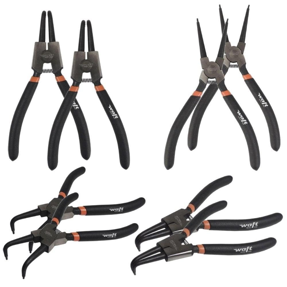 Jogo de Alicates para Anéis 7 POL Kit com 8 Peças 6582 WAFT
