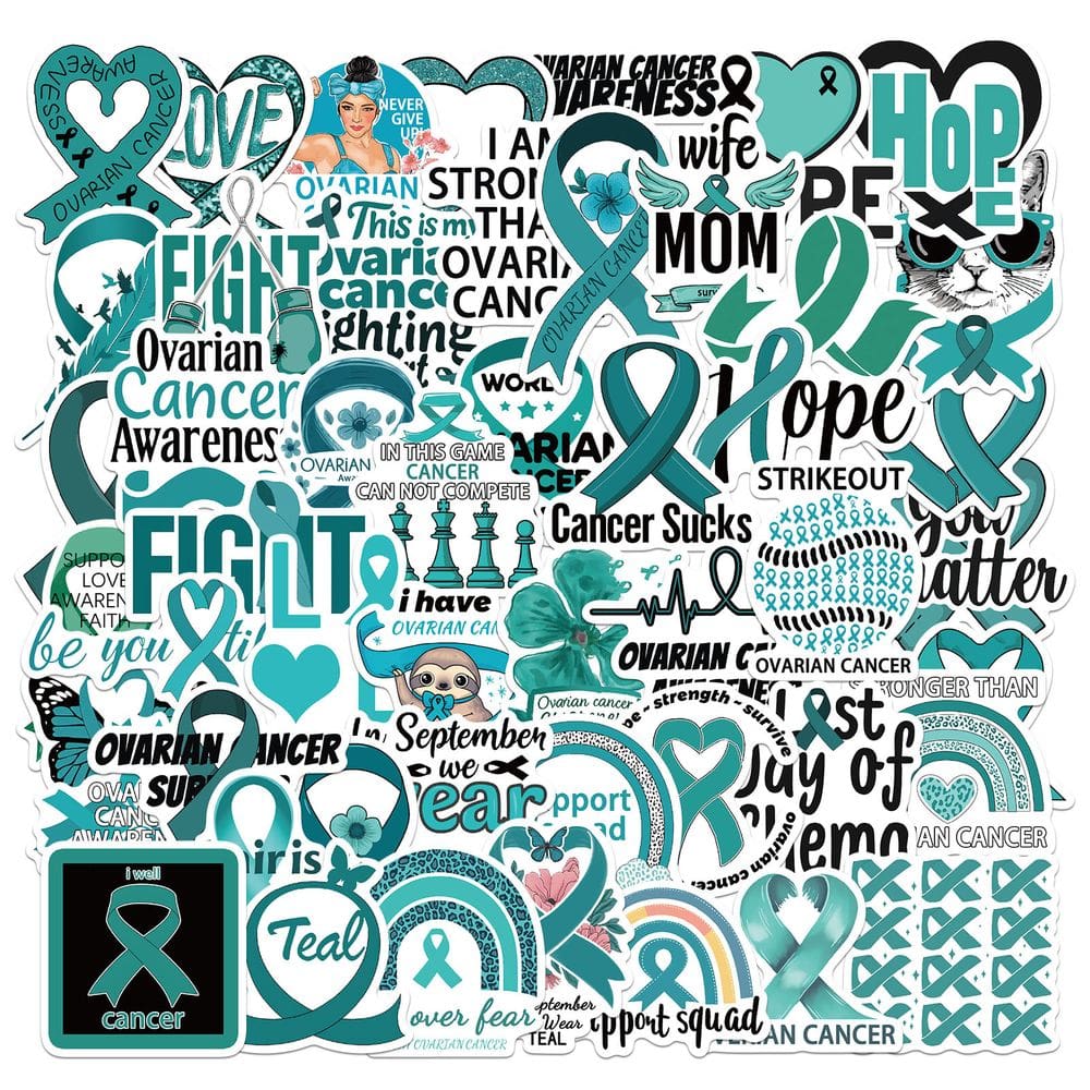 Pacote de adesivos Cancer Awareness Orange Ribbon, 50 unidades