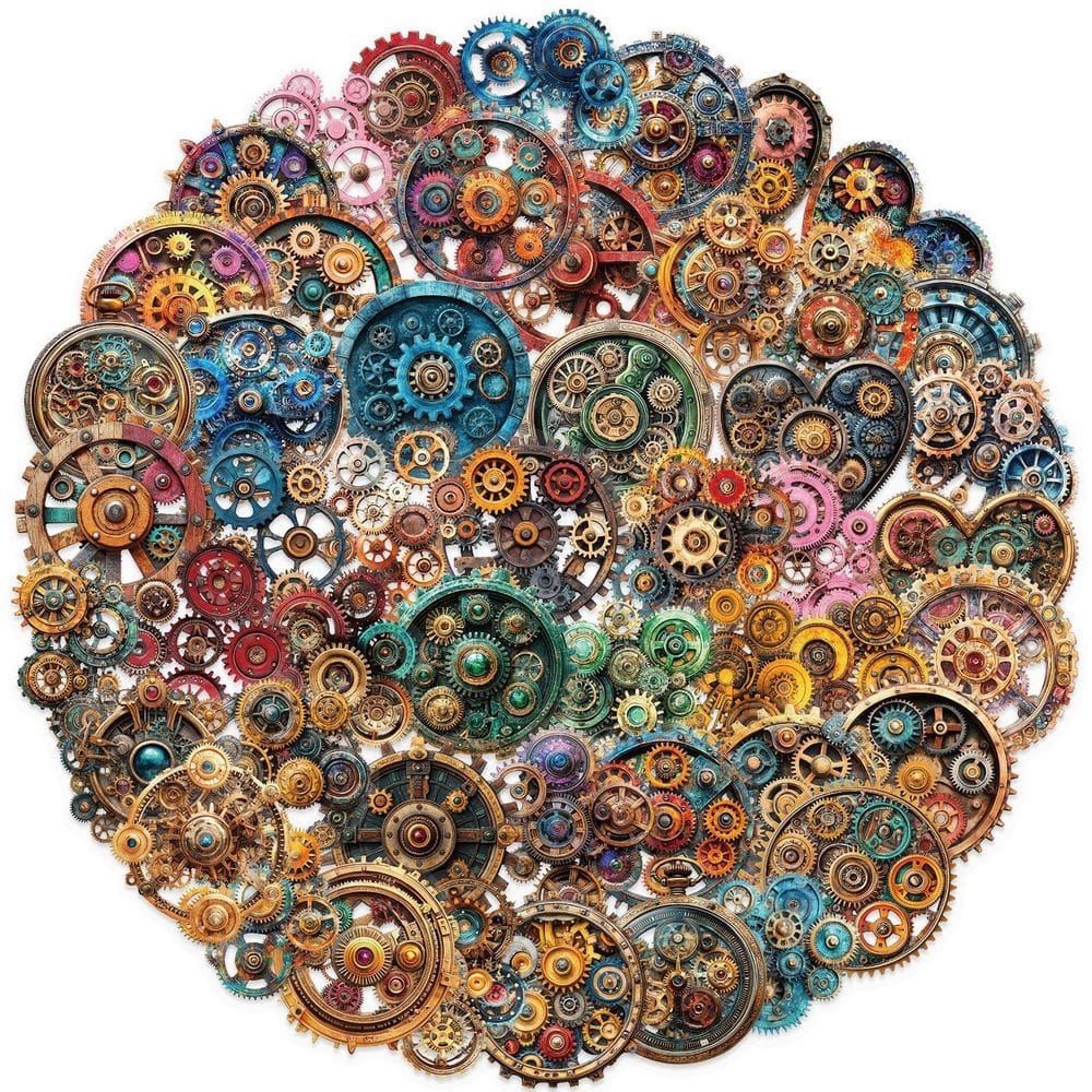 Adesivos Transparent Gear Waterproof Vinyl Steampunk x50