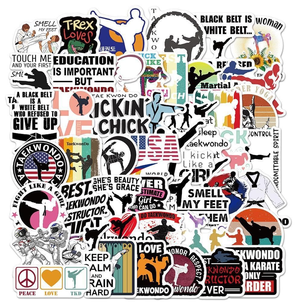 Conjunto de adesivos MMA Mixed Martial Arts UFC Muay Thai x50