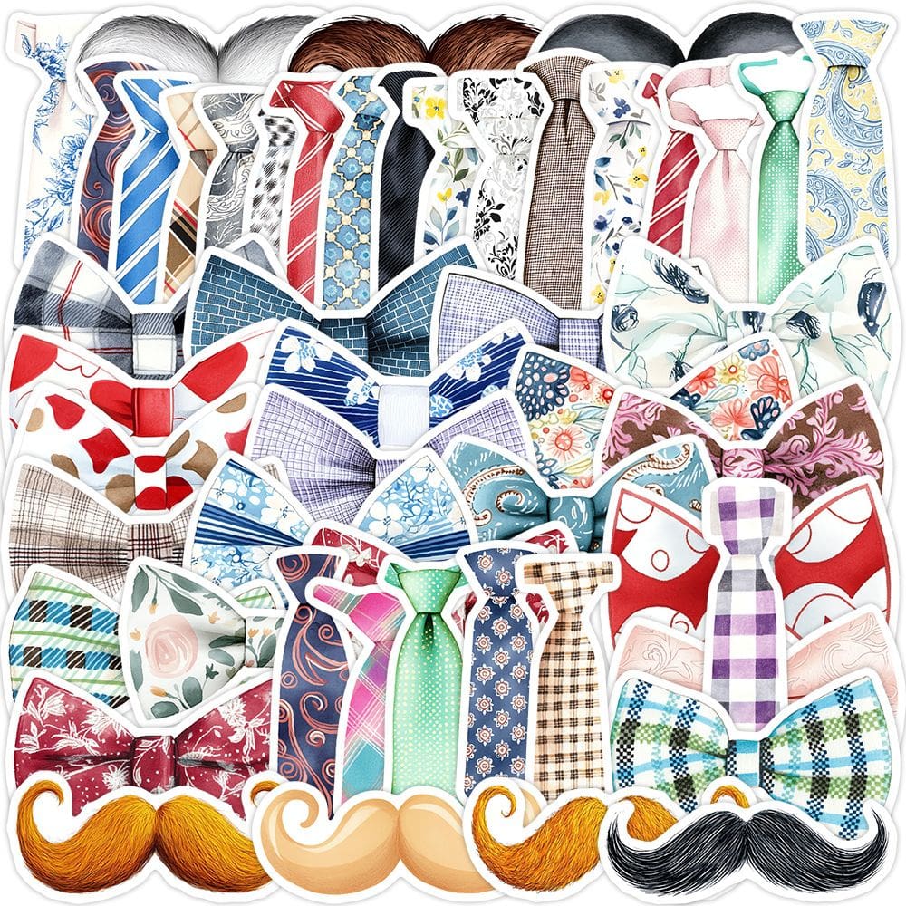 Pacote de adesivos com tema do Dia dos Pais, 50 peças de desenho animado para artesanato DIY