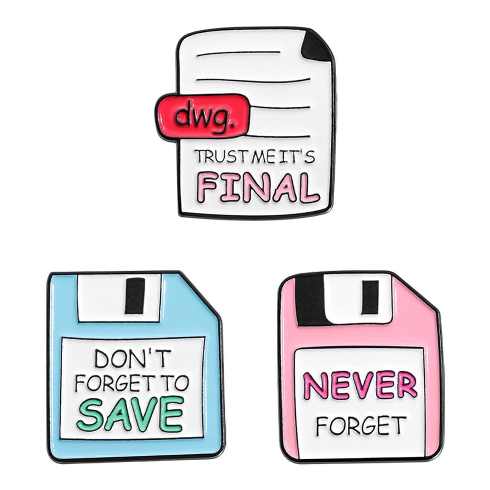 Conjunto de alfinetes de broche Funny Retro File Trust Me It`s Fine