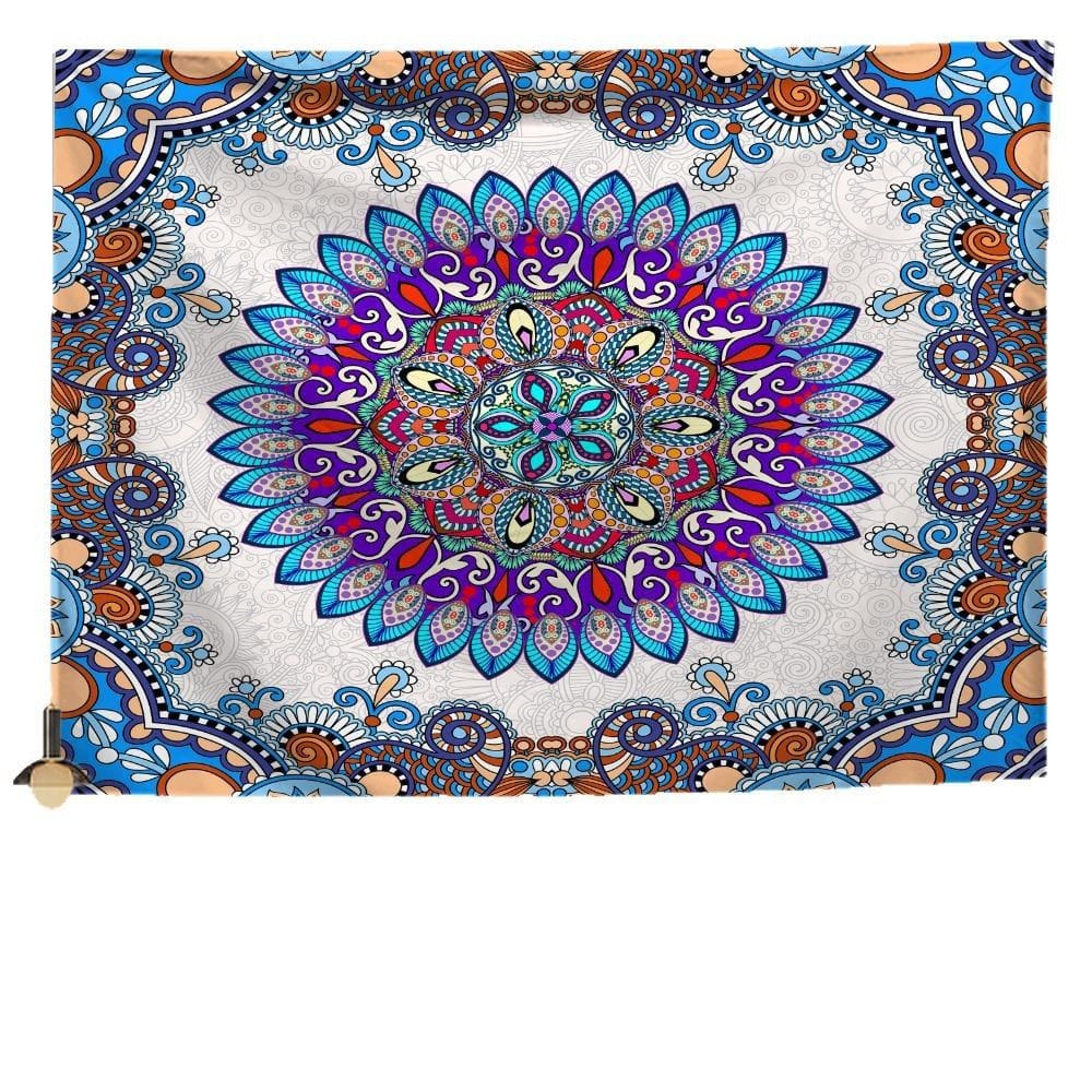 Tapeçaria para pendurar na parede com design floral vibrante 150x130cm