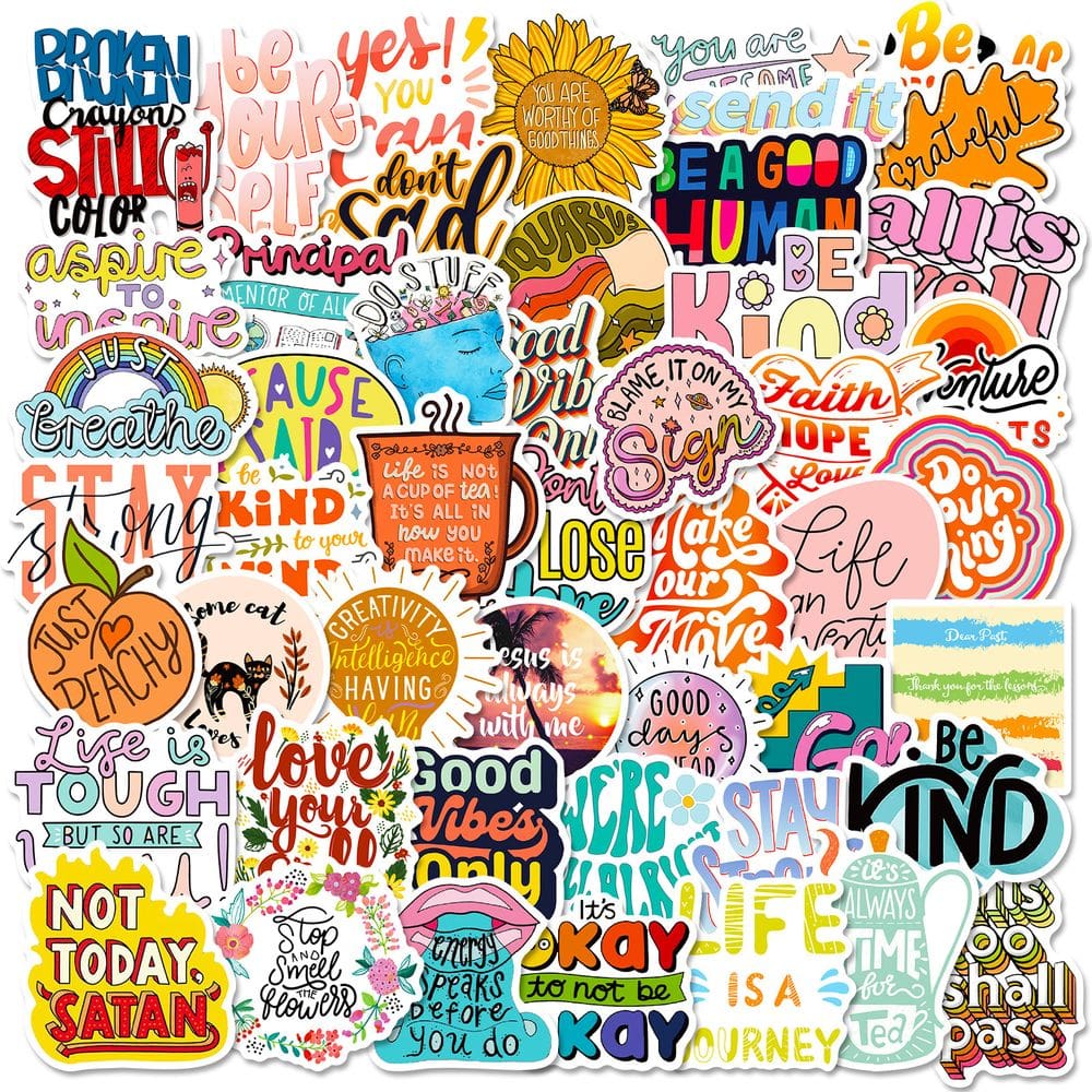 Adesivos Motivational Quote 100 unidades de Aesthetic English Word