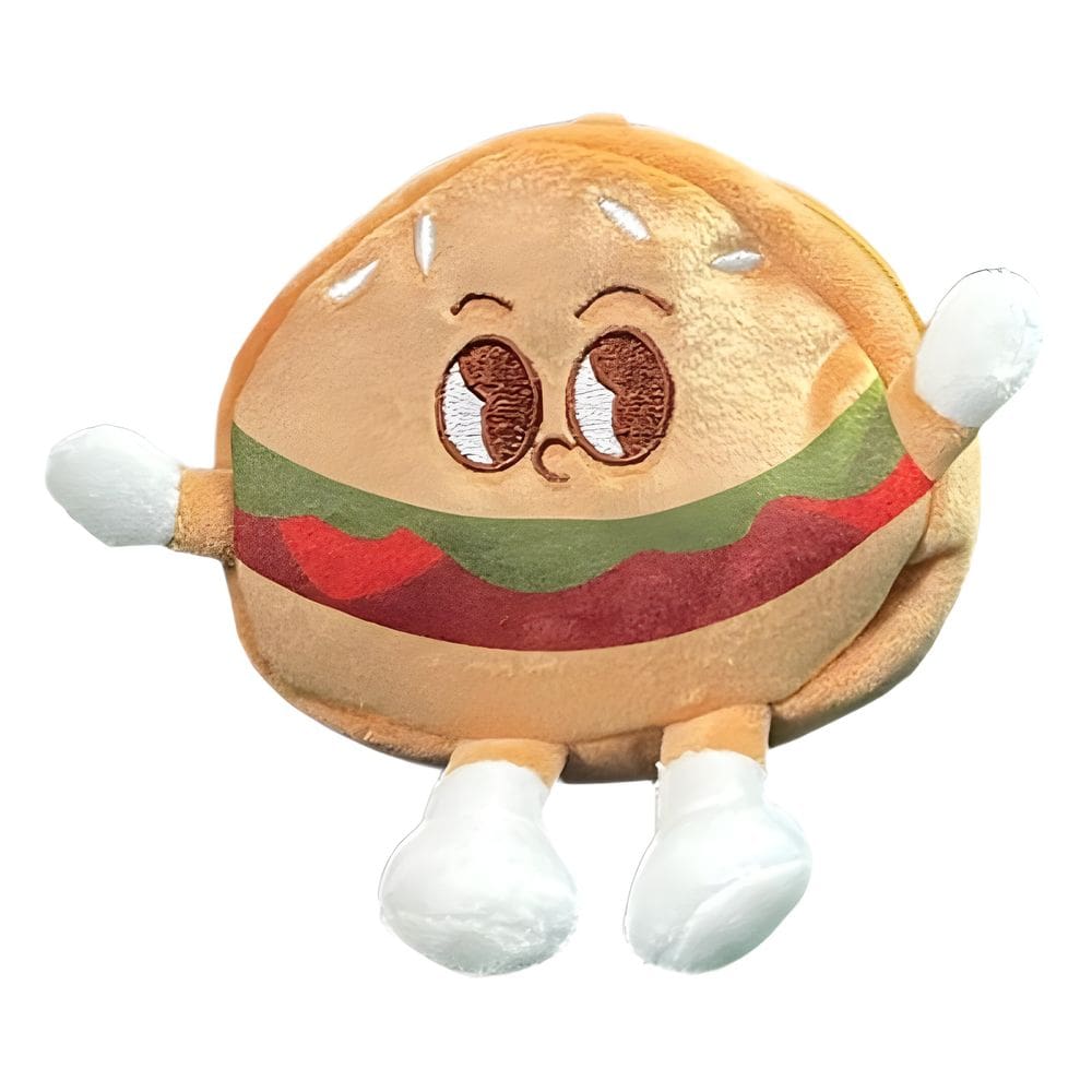 Brinquedo macio Keychain Plush Burger Fast Food para crianças e adultos