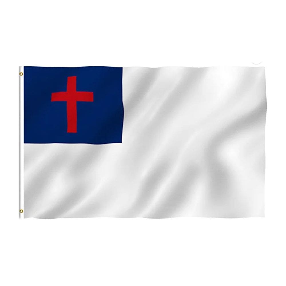 Bandeira cristã 150x90cm poliéster de alta qualidade