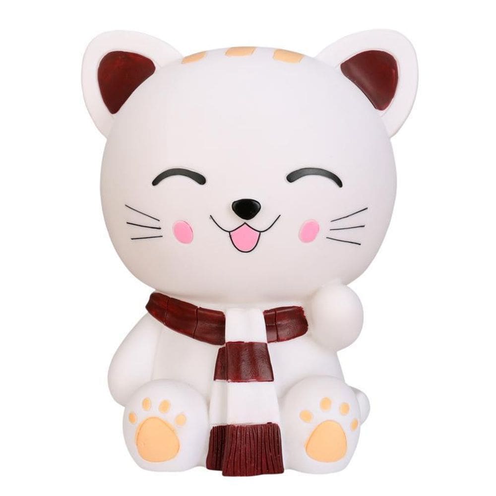 Cat Coin Bank Home Piggy Bank, desenho animado em PVC, adorável