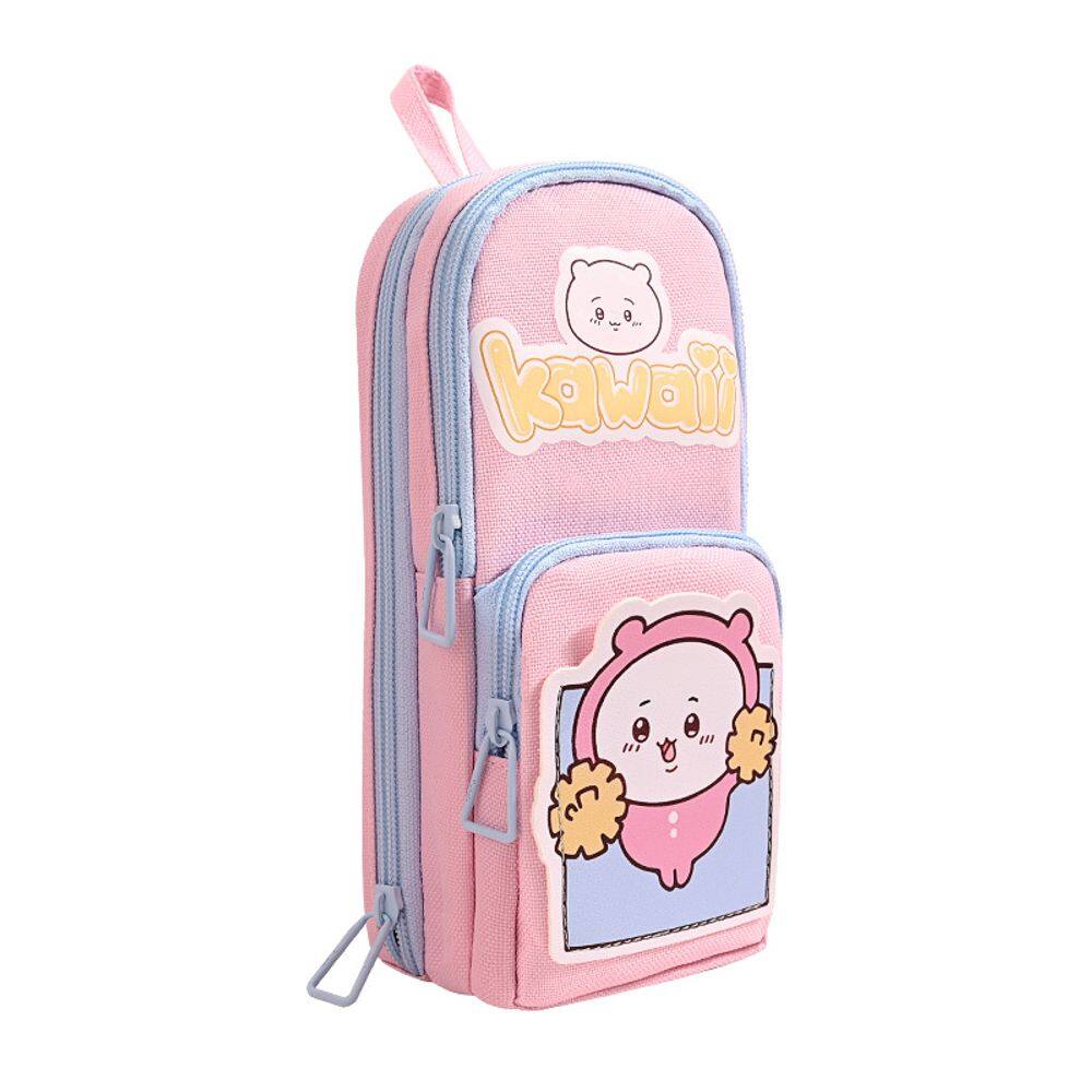 Estojo de lápis Kawaii Bear Design Oxford de grande capacidade