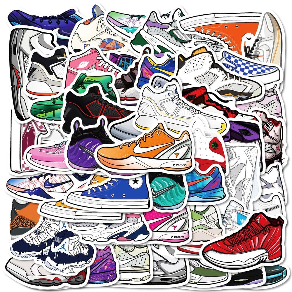 Pacote de adesivos Sneaker Culture, 50 unidades de vinil impermeável