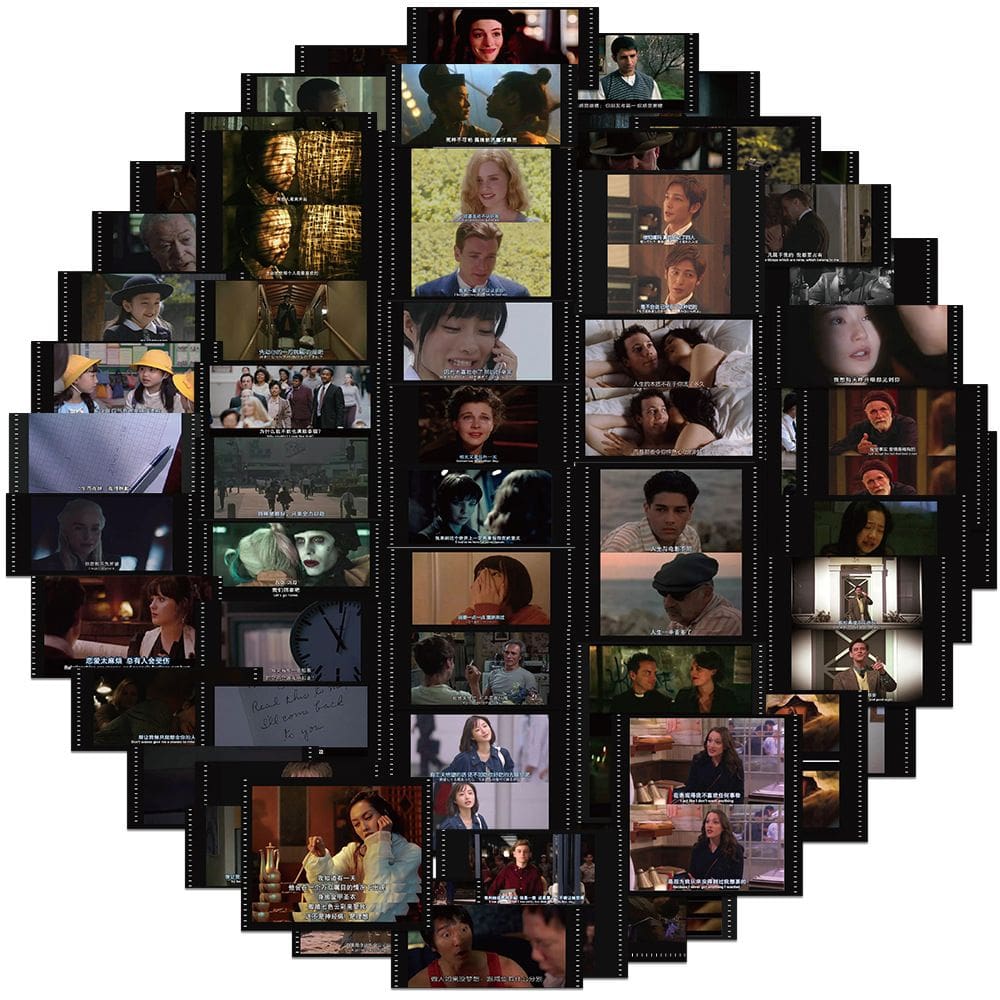Pacote de adesivos, filme de filme clássico, 56 unidades, estilo retrô