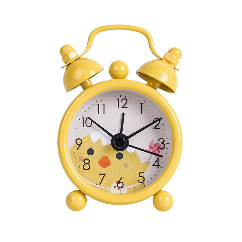 Despertador Cartoon Chick Silent com som alto de metal