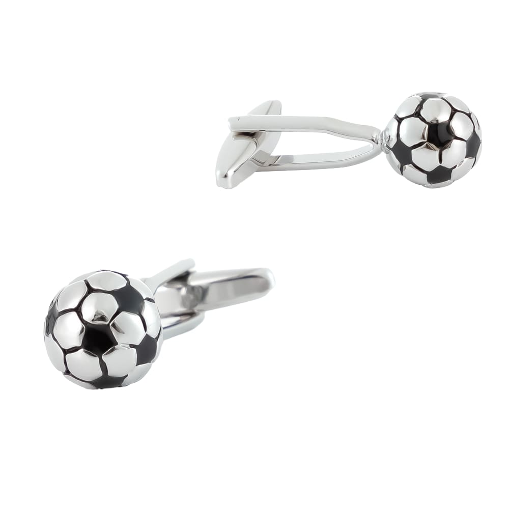 Cufflinks, bola de futebol 3D de alta qualidade para homens, cobre preto