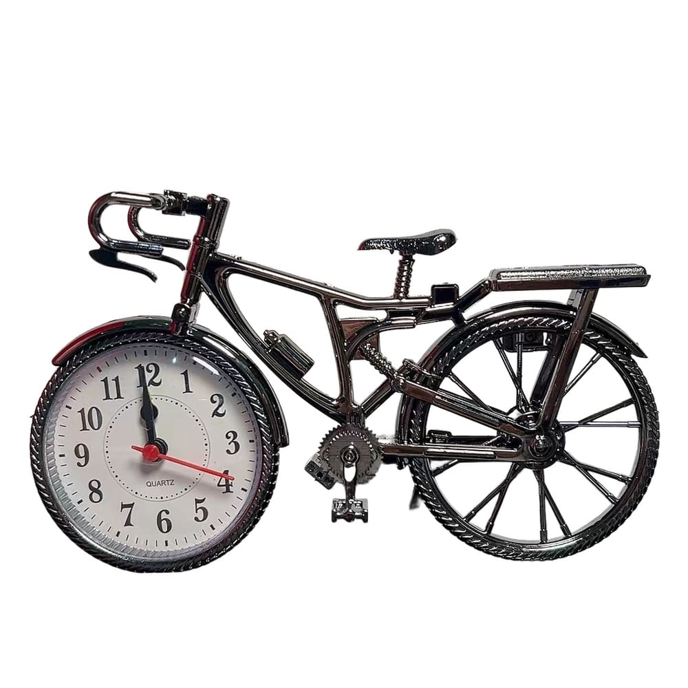Despertador Relógio de mesa retrô em forma de bicicleta vintage
