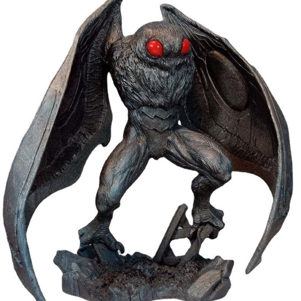 Estátua de escultura em resina para decoração de jardim Bat Creature