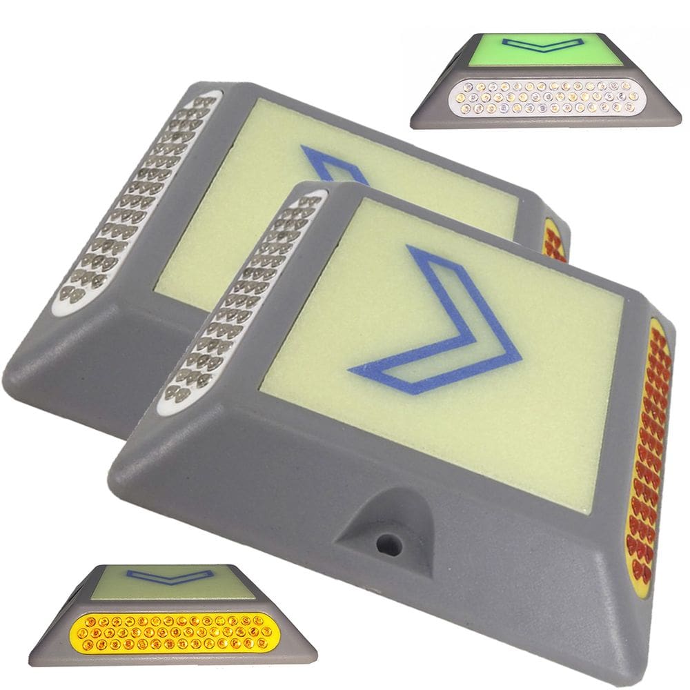 Tacha Refletiva Kit 2 Uni Olho De Gato Sinalizaçao Viaria Rodovia Transito Estrada Pavimentaçao Rua Segurança