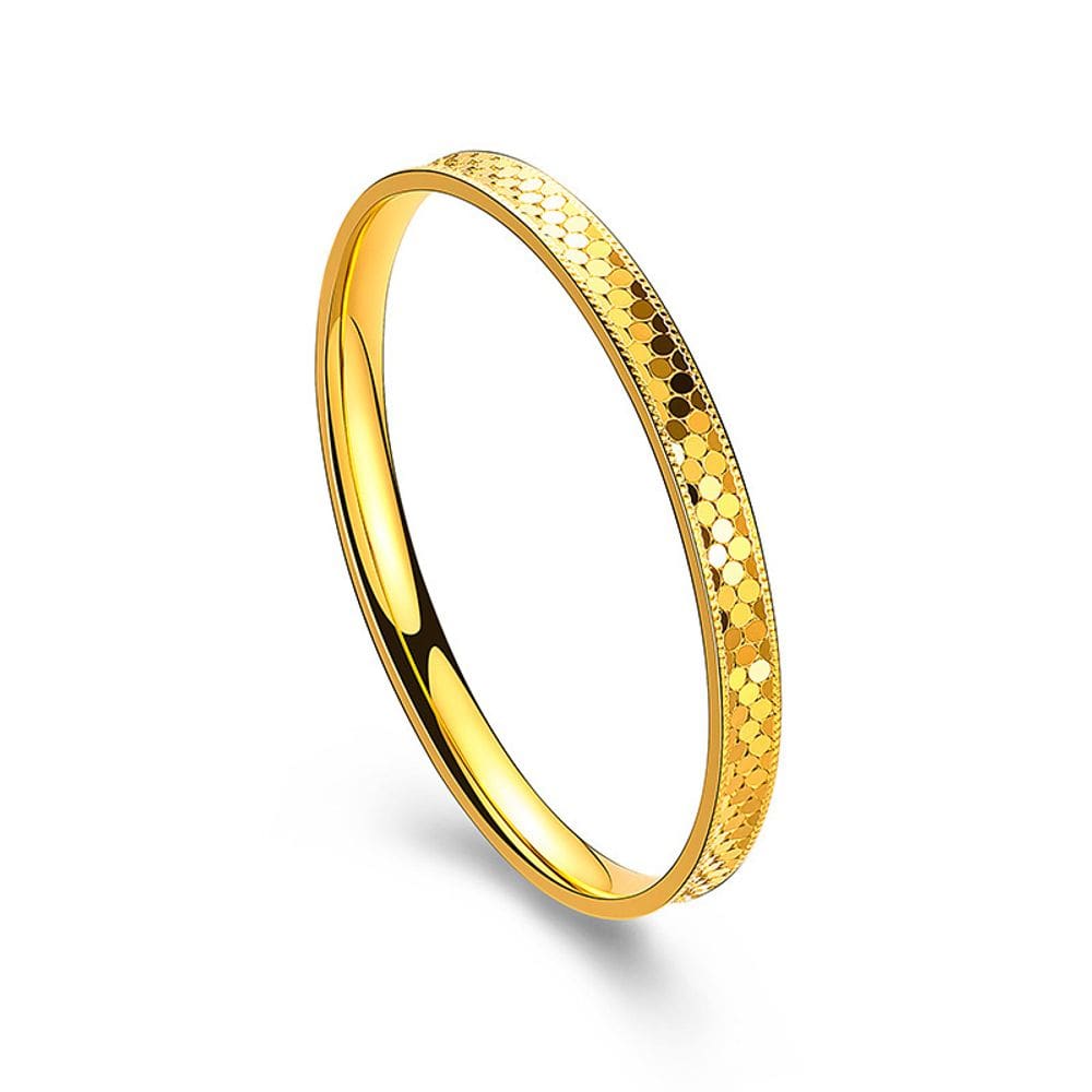 Pulseira banhada a ouro para mulheres, gravada em CNC Dragon Scale