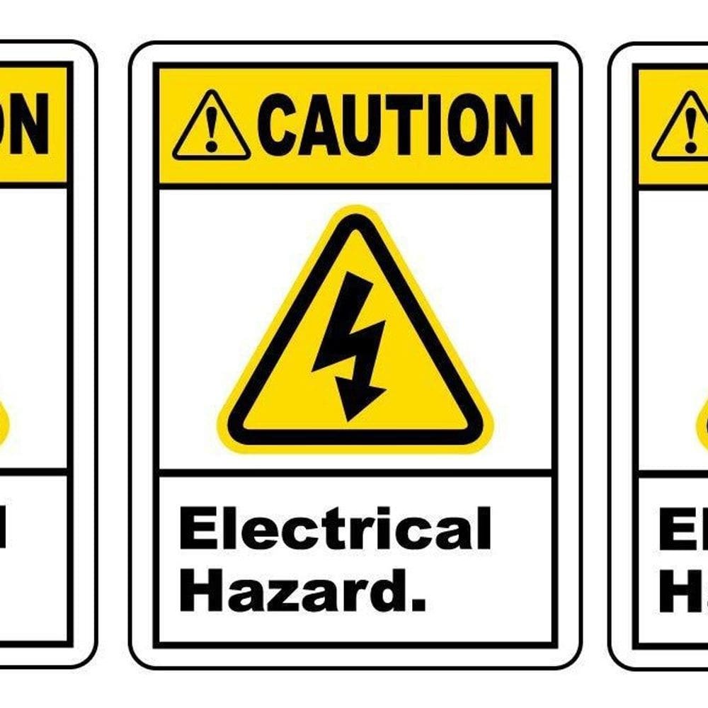 Adesivos de risco elétrico, 20 peças, aviso de segurança, 23x13cm