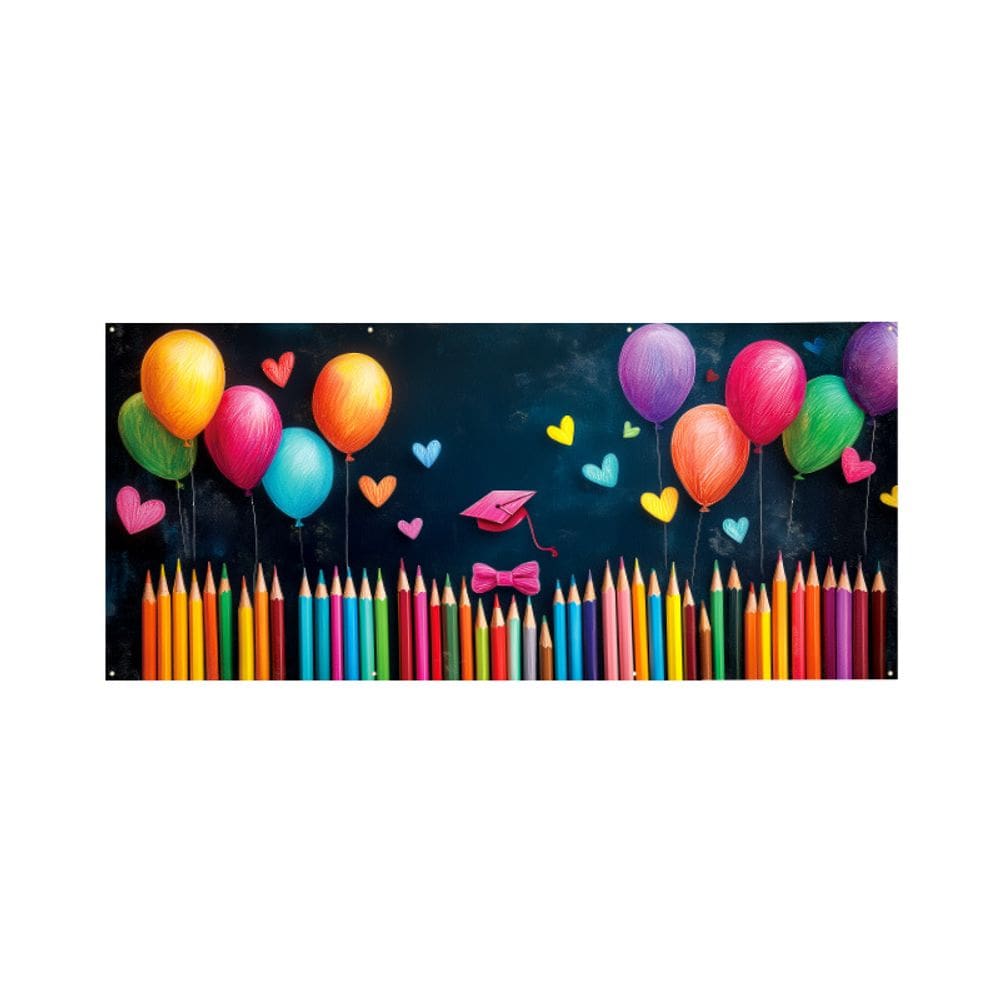 Balões coloridos de formatura para tapeçaria 150x210cm