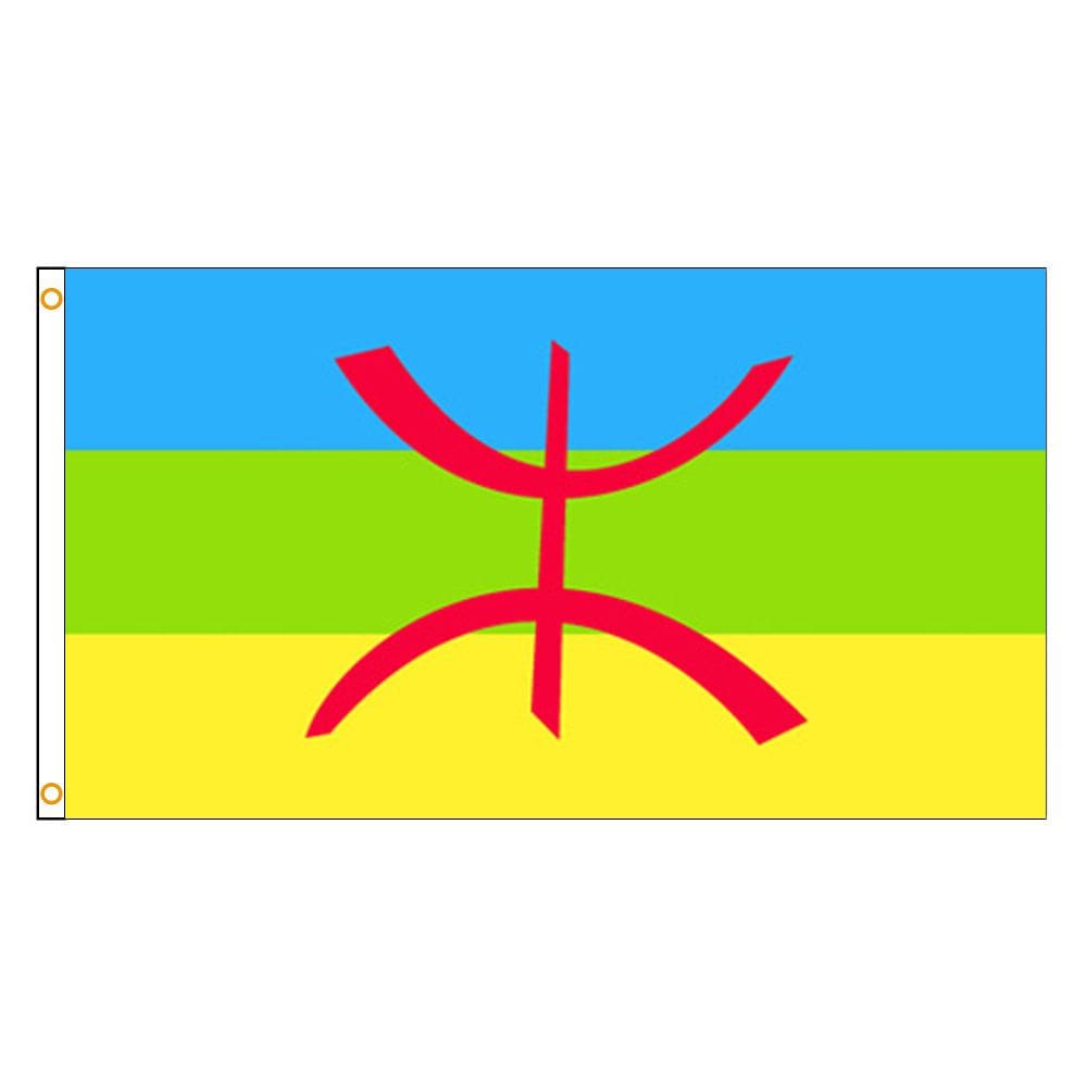 Bandeira Amazigh Berber 150x90cm Poliéster 100% Durável