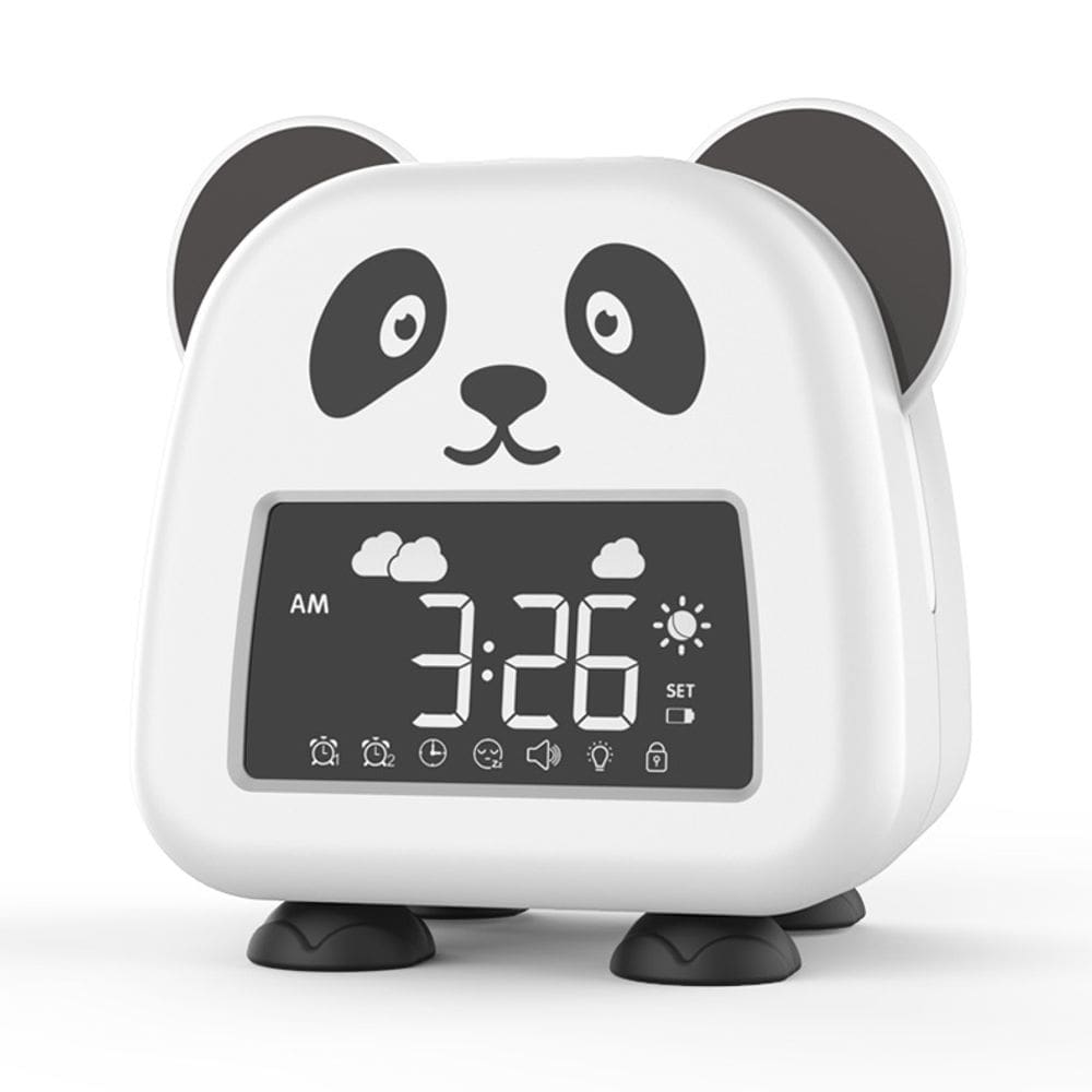 Despertador Cartoon Panda Digital com display de temperatura