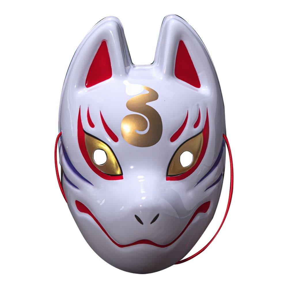 Máscara Inari Fox para cosplay, Halloween e festa de máscaras