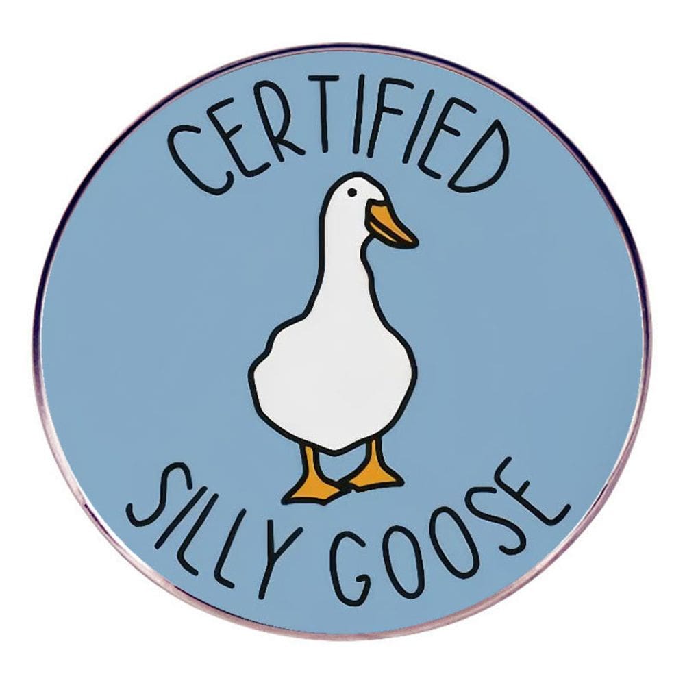 Esmalte Silly Goose Funny Cartoon Goose com certificação Brooch